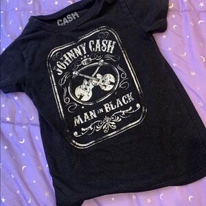 Ash Black Johnny Cash Graphic T-Shirt